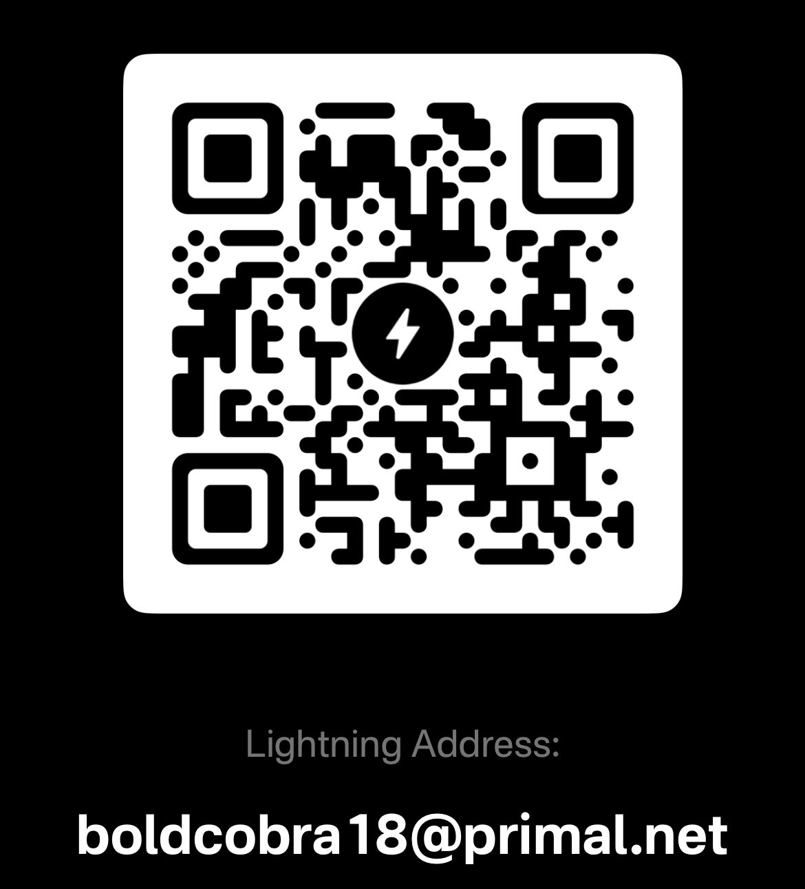 Lightning donation QR code for BTC624